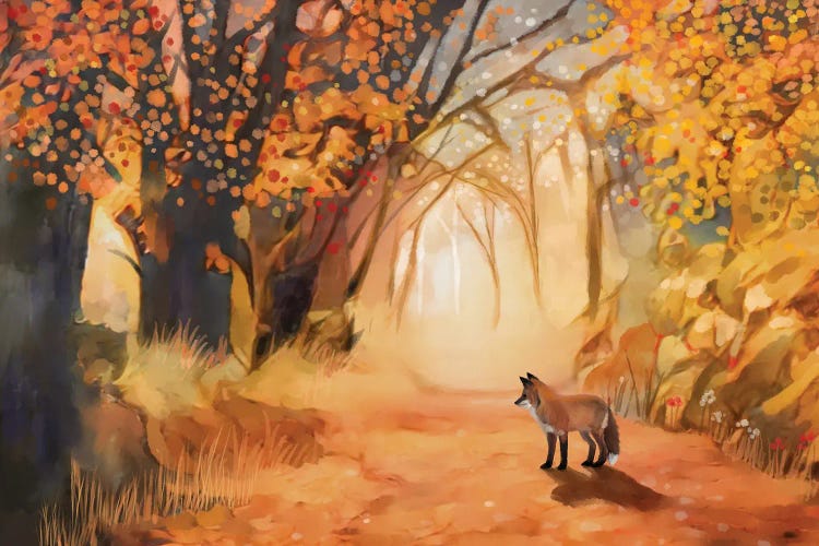 Little Fox In Magical Forest