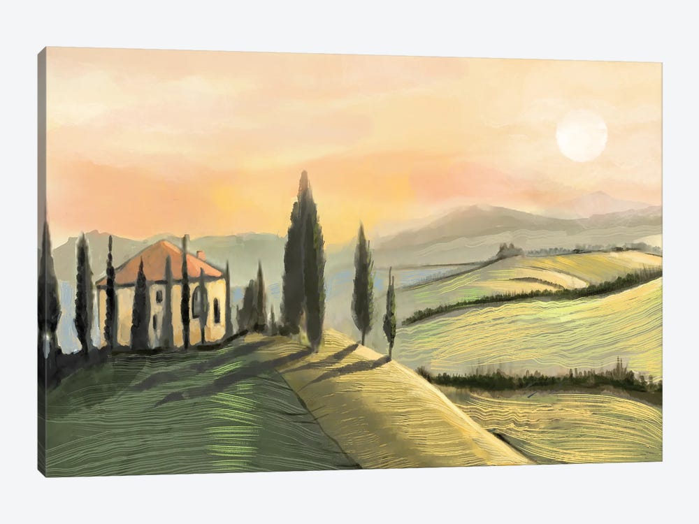 Sunset In Tuscany by Thomas Little 1-piece Art Print