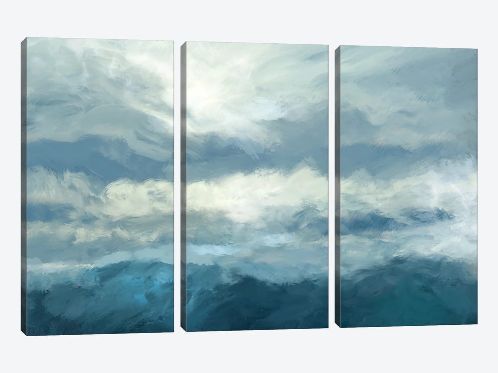 Sea And Sky by Thomas Little 3-piece Canvas Art