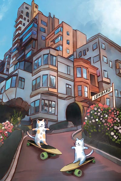 Office Humor: Skateboarding In San Francisco by Thomas Little