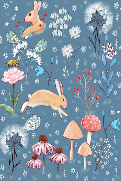 Butterflies and Flowers: Hare Heaven by Thomas Little