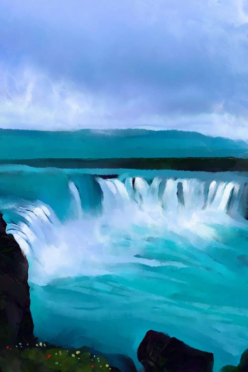 Icelandic Waterfall by Thomas Little wall art