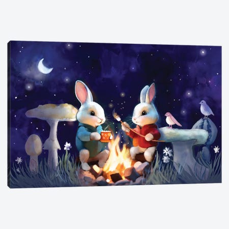 Magical Night With Friends Canvas Print #TLT304} by Thomas Little Canvas Art Print