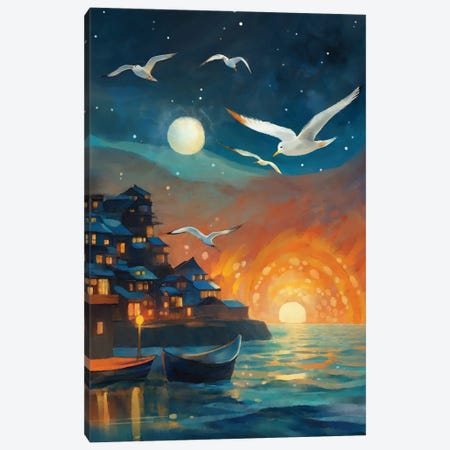 Day To Night Canvas Print #TLT307} by Thomas Little Canvas Art Print