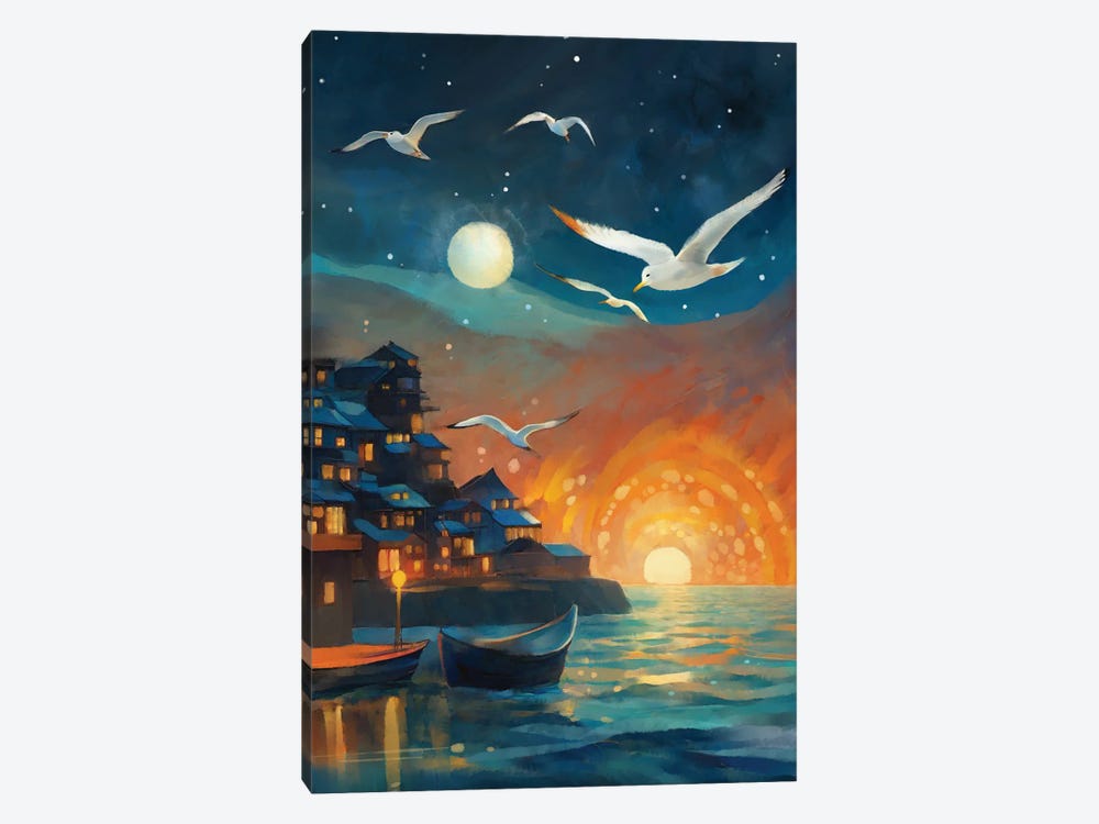 Day To Night by Thomas Little 1-piece Canvas Wall Art