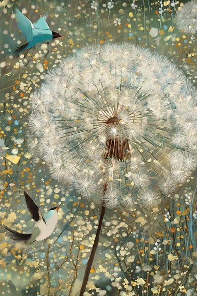 Dandelions: Field Of Dandelions by Thomas Little