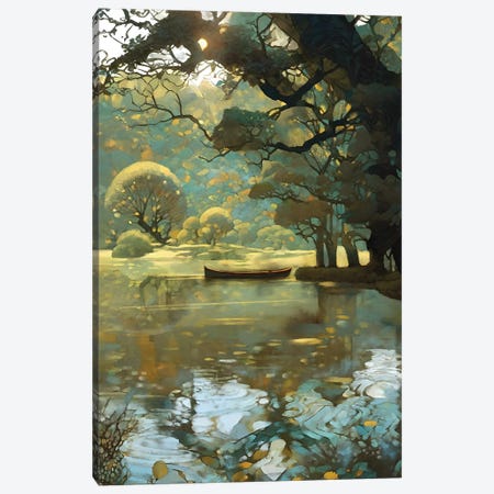 Sunrise Forest Canvas Print #TLT313} by Thomas Little Art Print