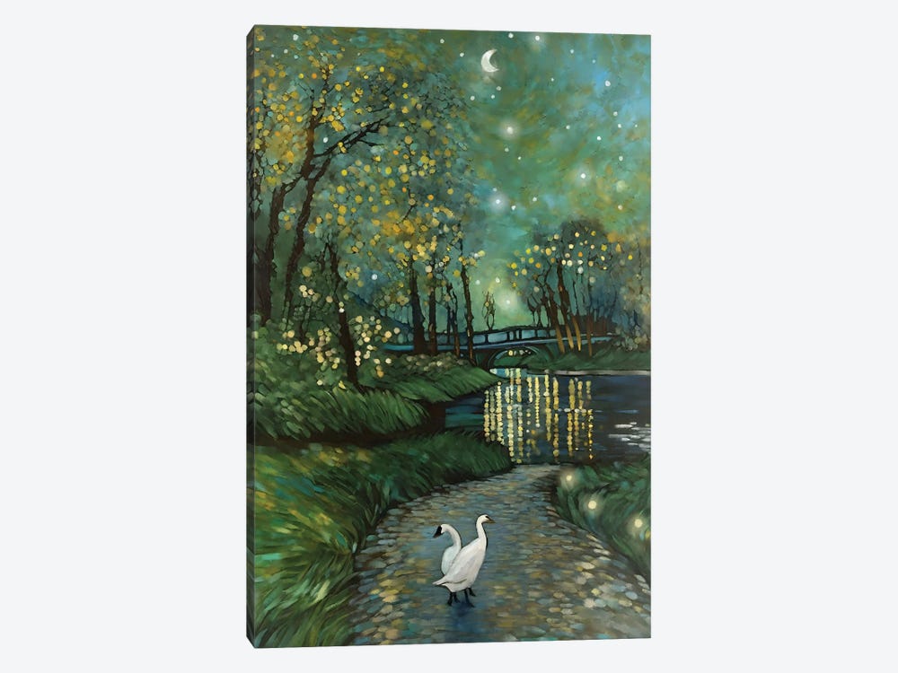 Night Reflections by Thomas Little 1-piece Canvas Artwork