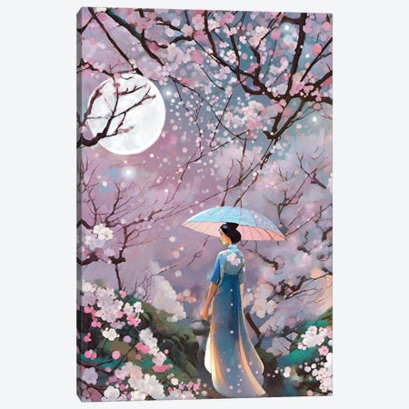 Sakura Canvas Print #TLT322} by Thomas Little Canvas Art
