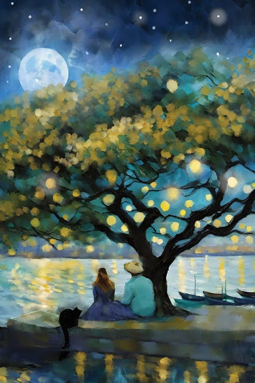 In The Light Of A Blue Moon by Thomas Little wall art