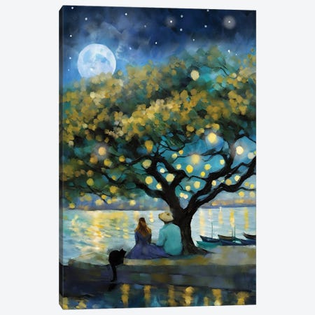 In The Light Of A Blue Moon Canvas Print #TLT333} by Thomas Little Canvas Print