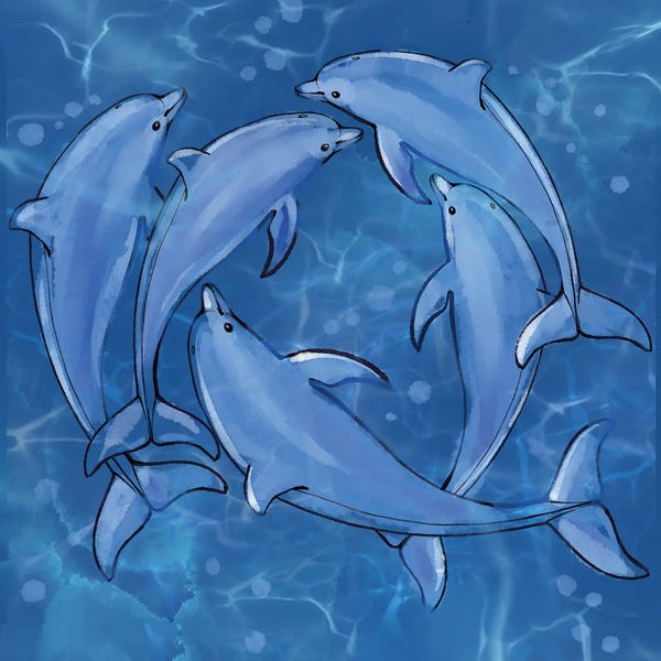 Thomas Little: Dolphins at Play by Thomas Little