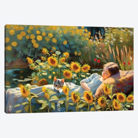 Dreaming Of Summer's Past Canvas Print #TLT370} by Thomas Little Art Print