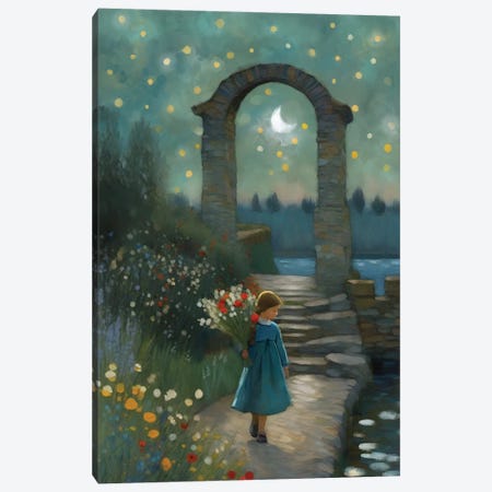 Under The Stone Arch Canvas Print #TLT377} by Thomas Little Canvas Wall Art