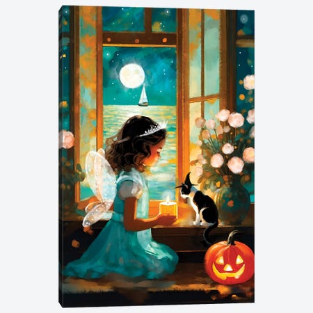Time For Trick-Or-Treat Canvas Print #TLT378} by Thomas Little Canvas Art Print
