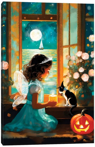 Time For Trick-Or-Treat Canvas Art Print - Pumpkins