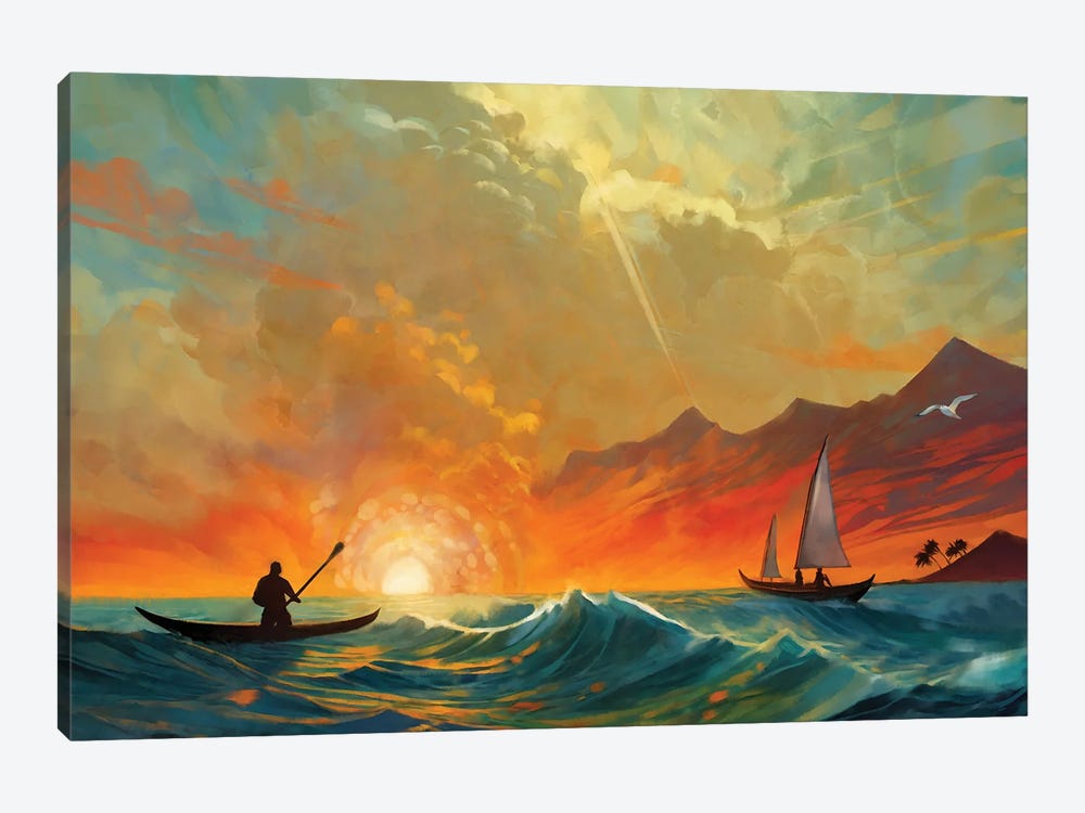 Ocean Sunrise by Thomas Little 1-piece Art Print