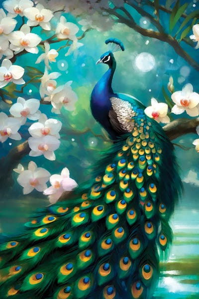 Peacocks: Orchid Night by Thomas Little