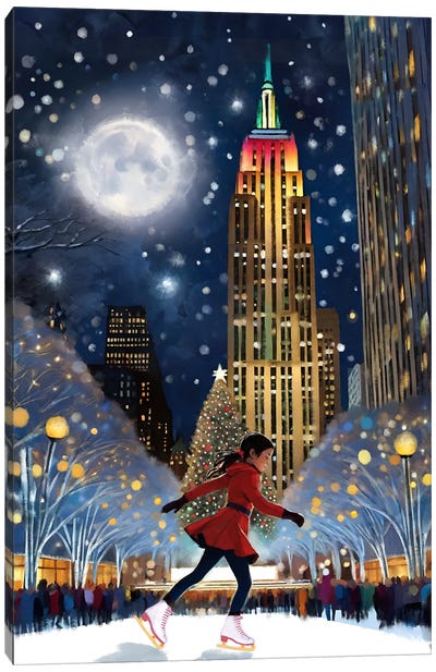 Holiday Magic Canvas Art Print - Moon Art