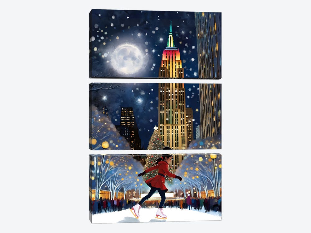 Holiday Magic by Thomas Little 3-piece Canvas Wall Art