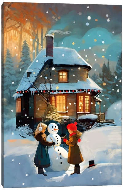 Do You Want To Build A Snowman Canvas Art Print - Winter Art