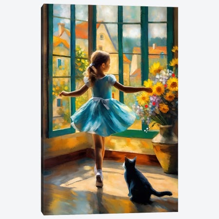 Learning To Dance Canvas Print #TLT410} by Thomas Little Canvas Artwork