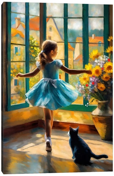 Learning To Dance Canvas Art Print - Thomas Little