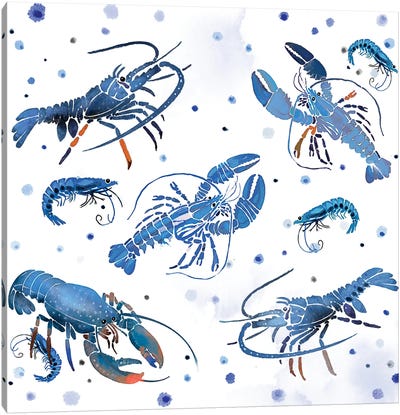 Lobster Love Canvas Art Print - Thomas Little