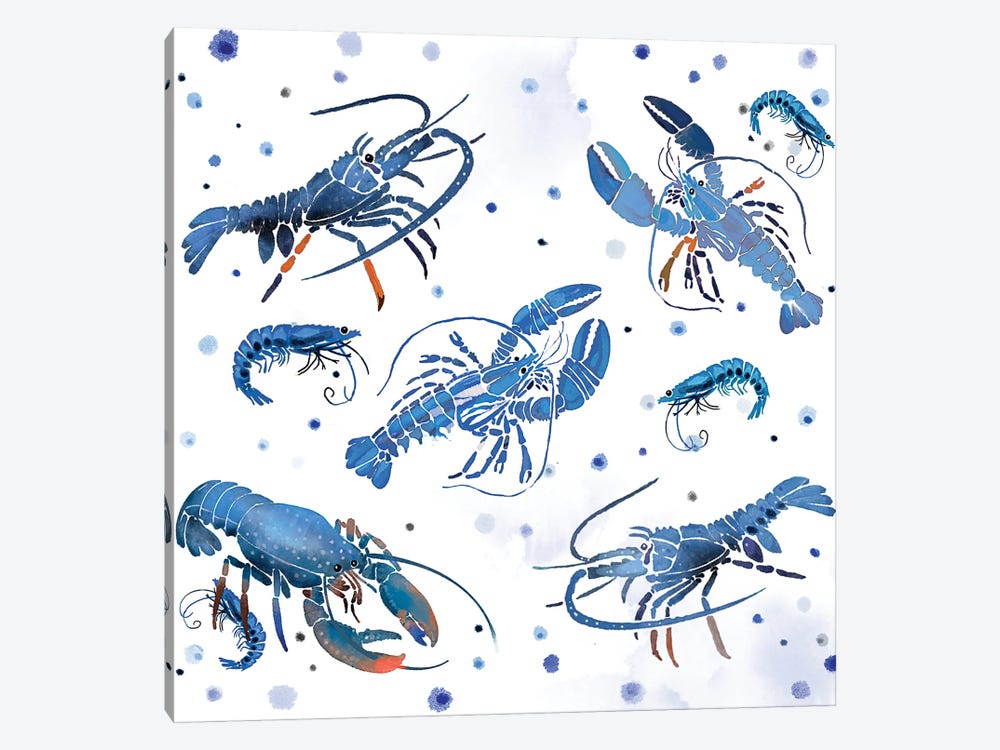 Lobster Love by Thomas Little 1-piece Canvas Artwork