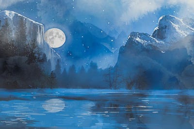 Moonrise by Thomas Little framed canvas print