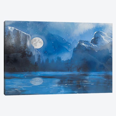 Moonrise Canvas Print #TLT73} by Thomas Little Canvas Art
