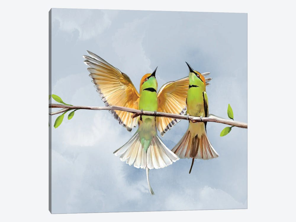 Birdies by Thomas Little 1-piece Canvas Art
