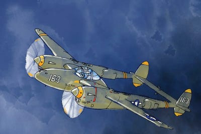 P-38 Lightning by Thomas Little canvas print