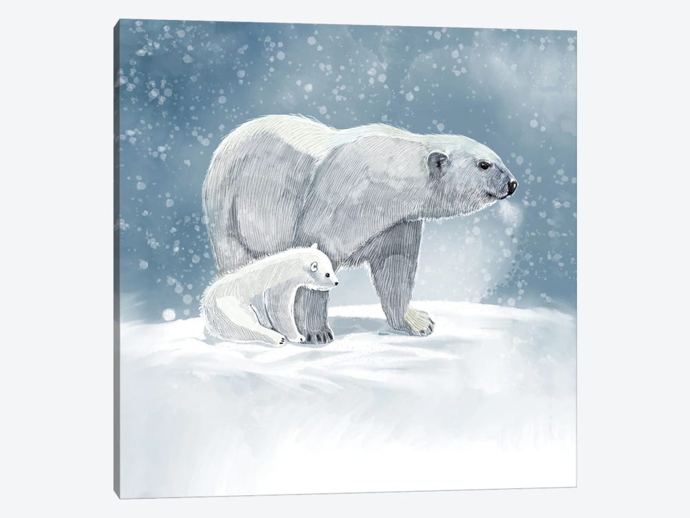 Polar Bear Study by Thomas Little 1-piece Canvas Artwork