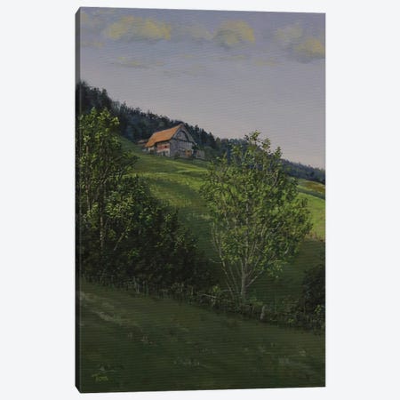 Farm On A Hillside Canvas Print #TLY21} by Tom Clay Canvas Wall Art