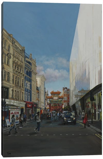 Wardour Street, London Canvas Art Print - Tom Clay