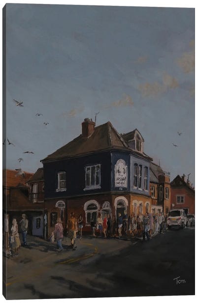 Aldeburgh Fish And Chip Shop Canvas Art Print - Tom Clay
