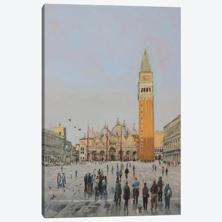 St. Marco Piazzo Before Sunset Canvas Print #TLY69} by Tom Clay Canvas Wall Art