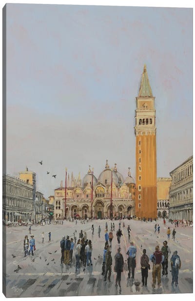 St. Marco Piazzo Before Sunset Canvas Art Print - Tom Clay