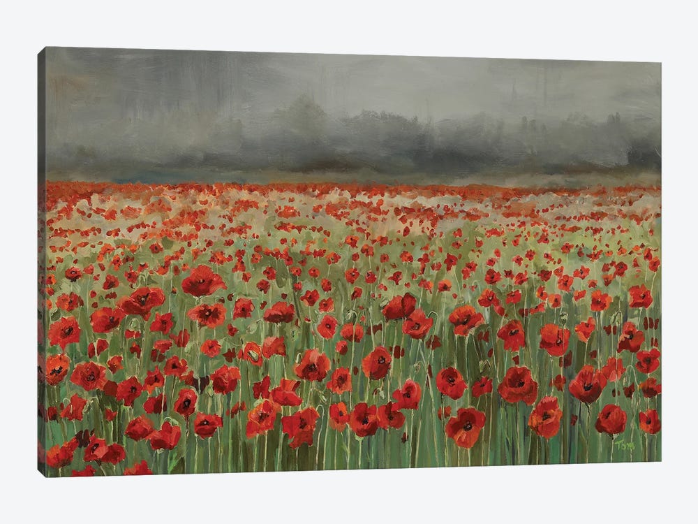 Field Of Poppies by Tom Clay 1-piece Canvas Print