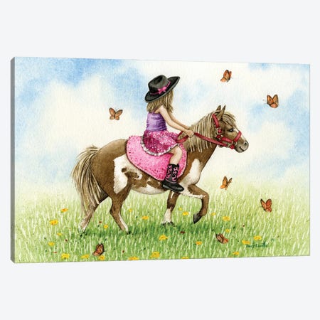 Pony Ride Canvas Print #TLZ102} by Tracy Lizotte Art Print