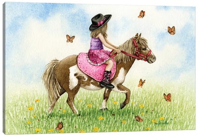 Pony Ride Canvas Art Print - Horseback Art