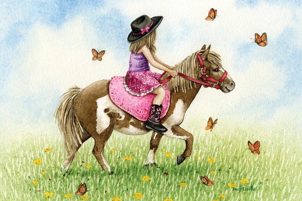 Kids Transportation Art: Pony Ride by Tracy Lizotte
