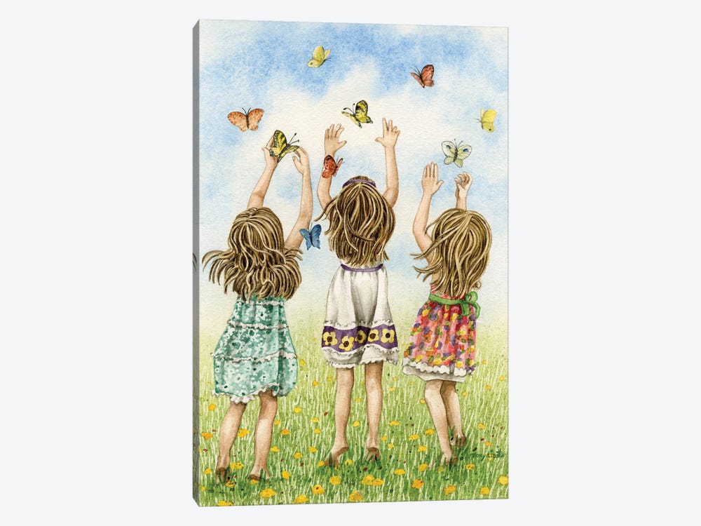 Chasing Butterflies by Tracy Lizotte 1-piece Canvas Art