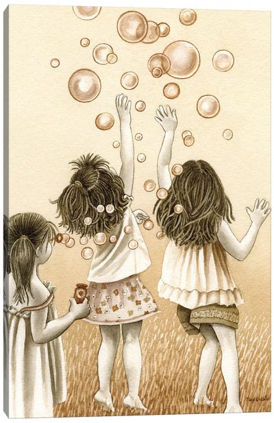 Bubbles Canvas Art Print - Tracy Lizotte