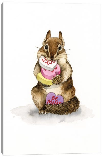 Chipmunk Love Canvas Art Print - Tracy Lizotte
