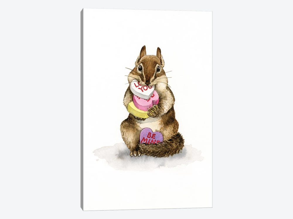 Chipmunk Love by Tracy Lizotte 1-piece Canvas Print