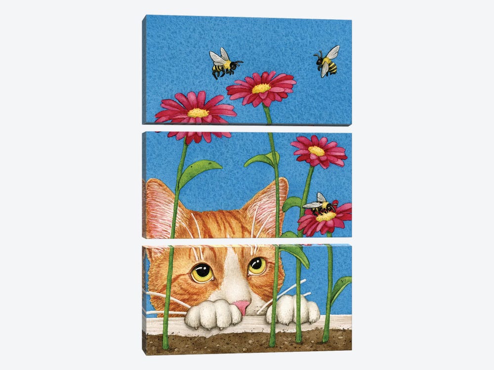 Curious Cat by Tracy Lizotte 3-piece Canvas Artwork