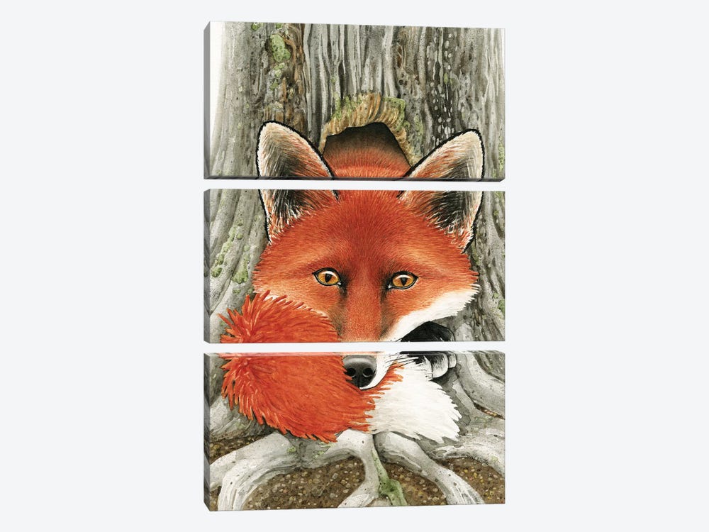 Fox Hole by Tracy Lizotte 3-piece Canvas Art