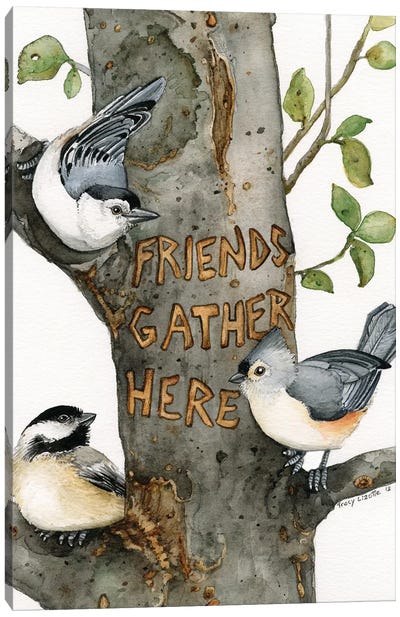 Friends Gather Here Canvas Art Print - Friendship Art